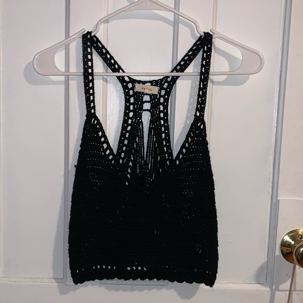 Black Knitted Crop